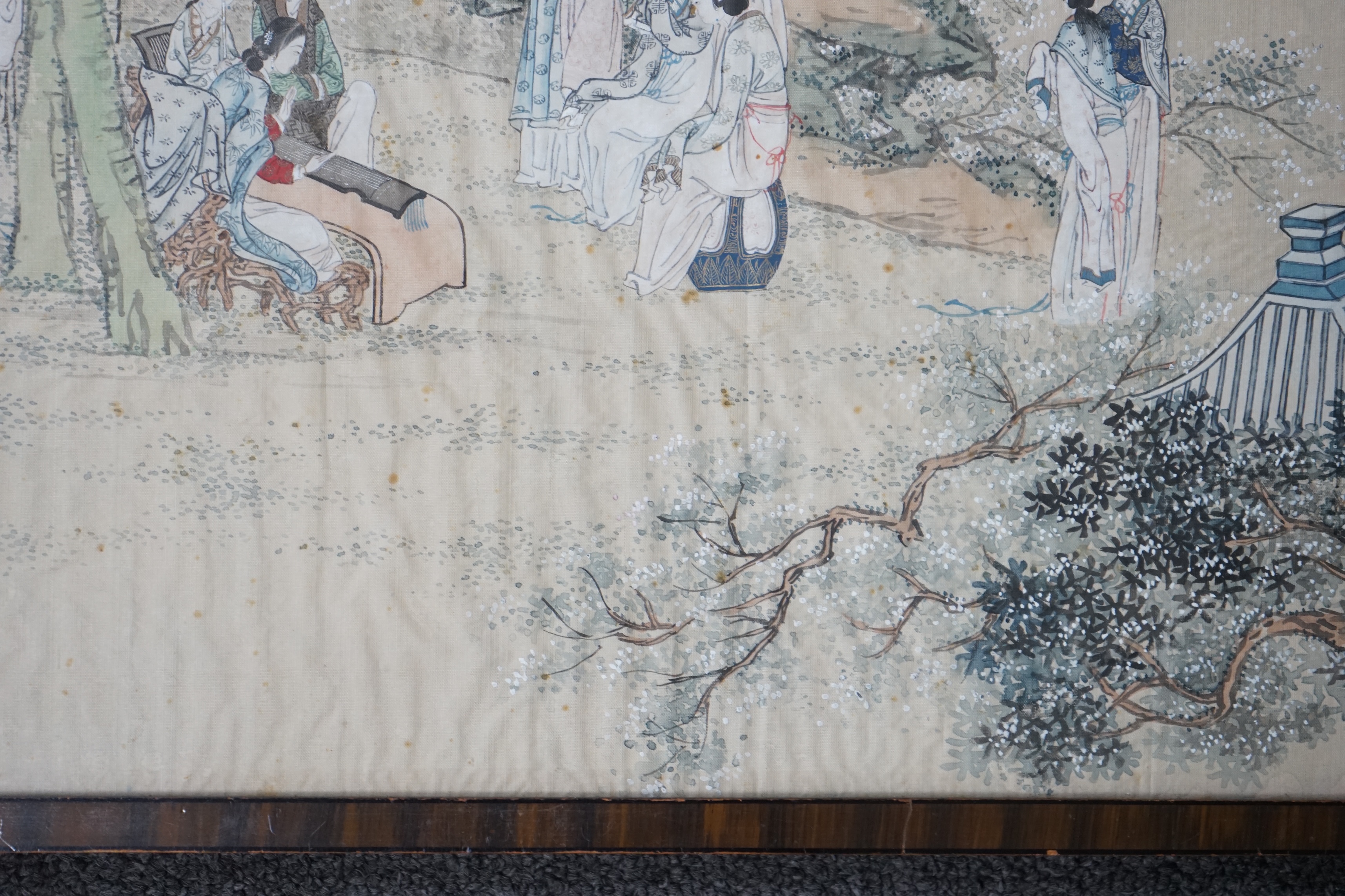 Chinese School, early 20th century, a pair of paintings on silk, festival scenes